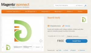 SheerID Verify on Magento Connect
