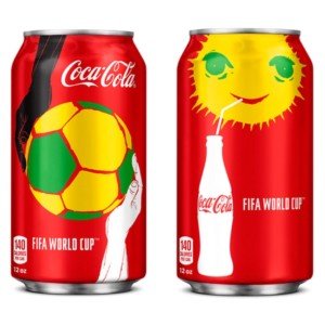 2014 FIFA World Cup Coca-cola can back and front