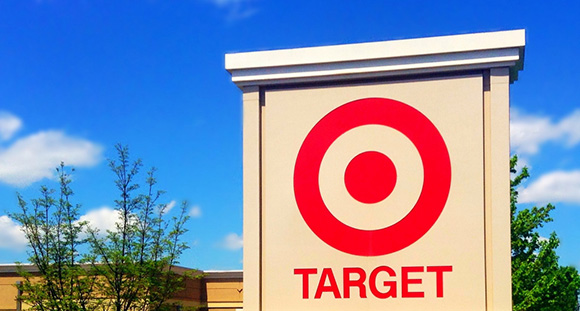 Target store entrance sign