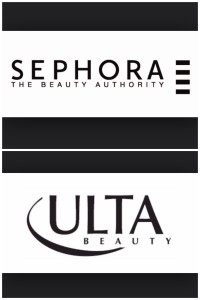 Sephora and Ulta Beauty logos