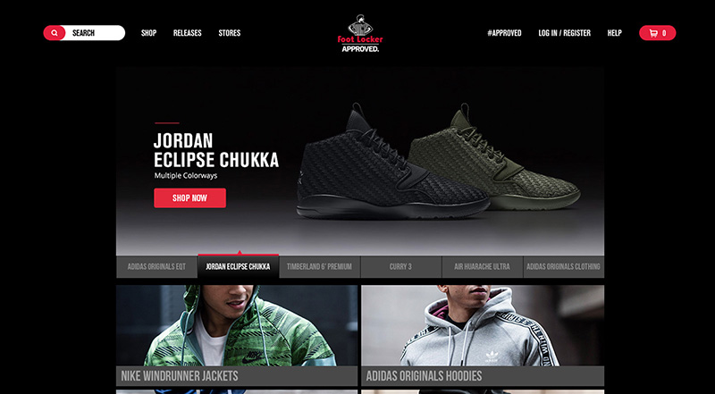 Foot Locker Featured Implementation Wesbite