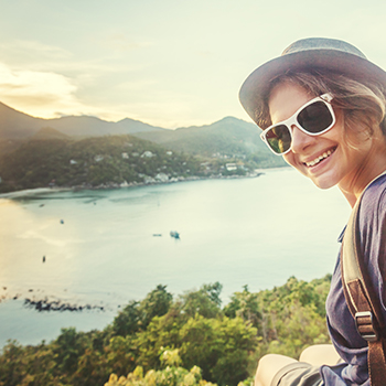 A college student on a vacation she purchased with a gated, exclusive offer.