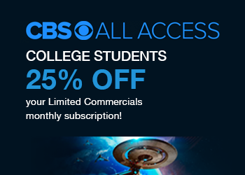 A promotion for CBS All Access's student program.
