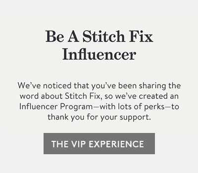 Stich Fix's Influencer Program promotion.