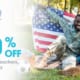 An ad that represents Zappos' personalized marketing campaigns and features a military father, wife, and daughter.