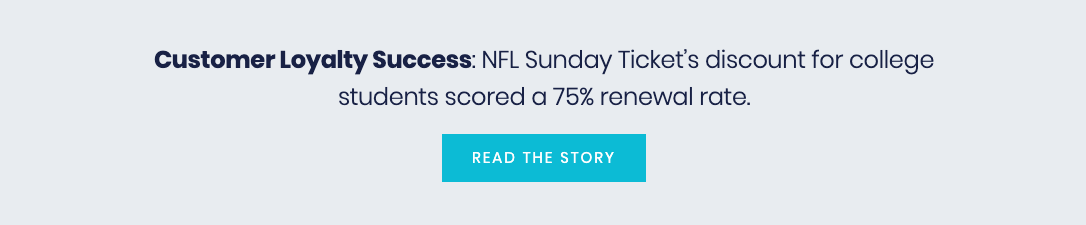 NFL Sunday Ticket's discount increased their renewal rate.