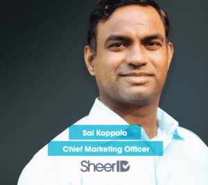 Sai_title_blue A photo of Sai Koppala, CMO of SheerID.