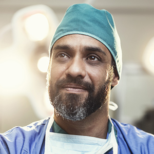 Male Doctor with beard from SheerID