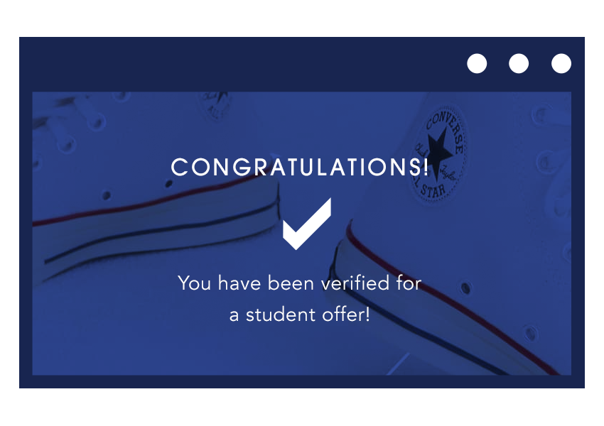 Student Verification Screen from SheerID