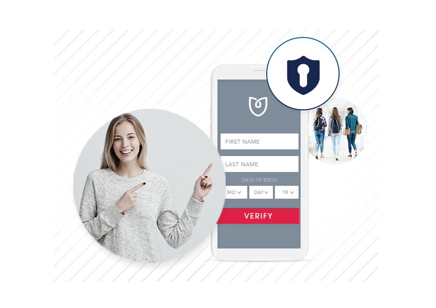Alumnas con teléfono mostrando privacidad de SheerID