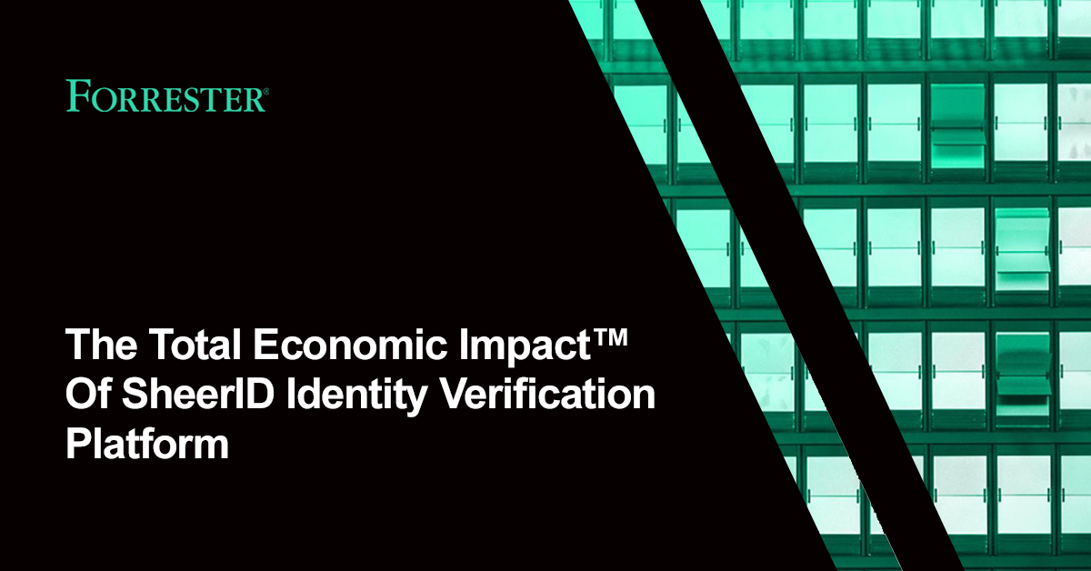 Forrester logo and text that says, "The Total Economic Impact™ Of SheerID Identity Verification Platform"