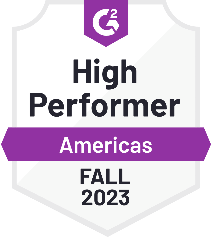 G2 Americas High Performer Award Fall 2023