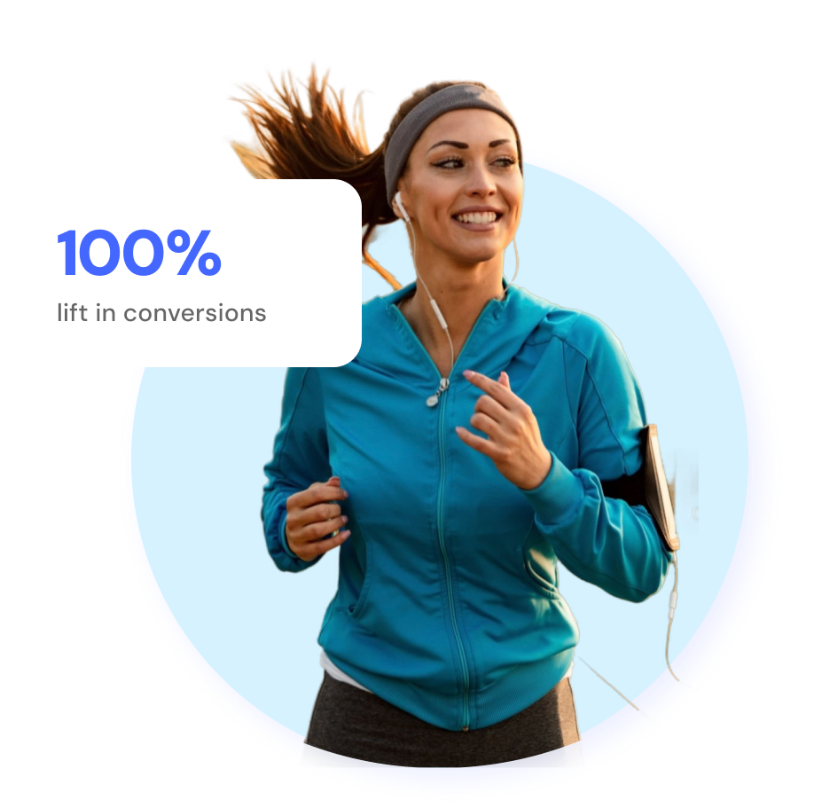 100% lift in conversions.