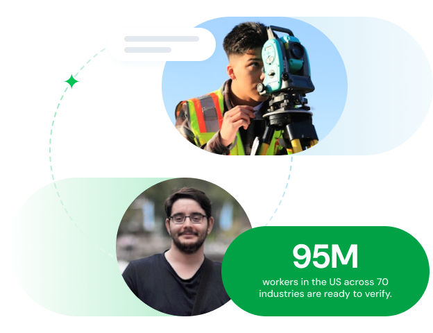 95M workers in the US across 70 industries are ready to verify.