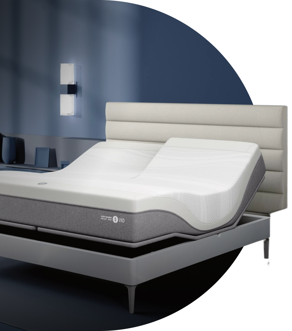 Sleep Number mattress in bedroom.